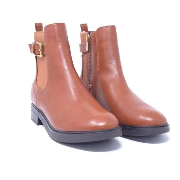 Tommy Hilfiger Chelsea Boots Baylon Medium Natural Leather Size 9.5M - Picture 2 of 12